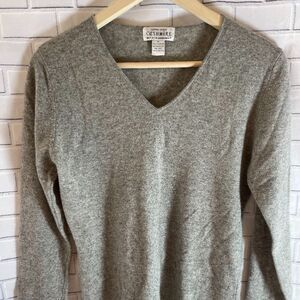 Sutton Studio VTG Grey Cashmere Sweater‎ Sz M